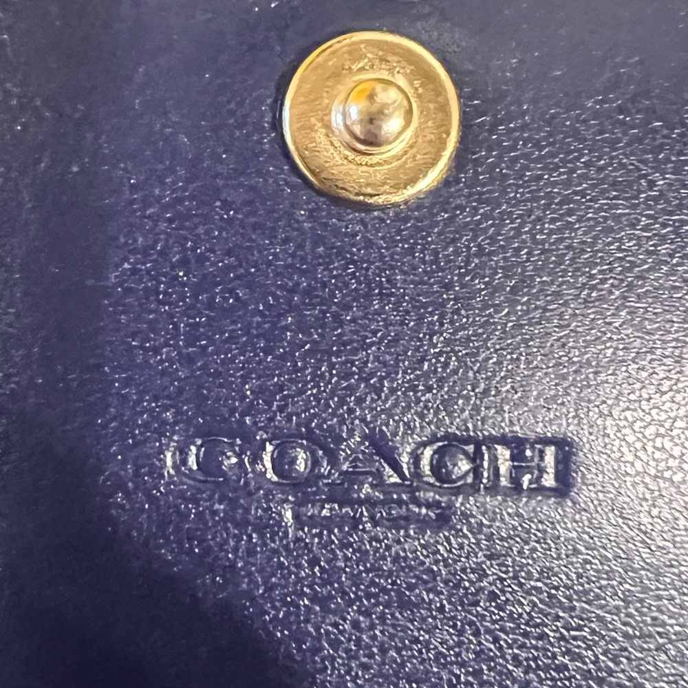 Coach Black Key Card Holder Leather Accessory - Picture 6 of 11